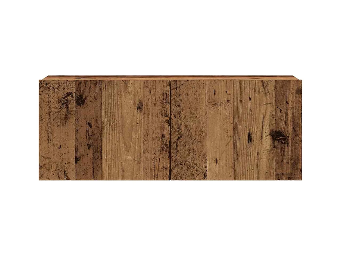 Meubles TV muraux 4 pièces vieux bois bois d'ingénierie