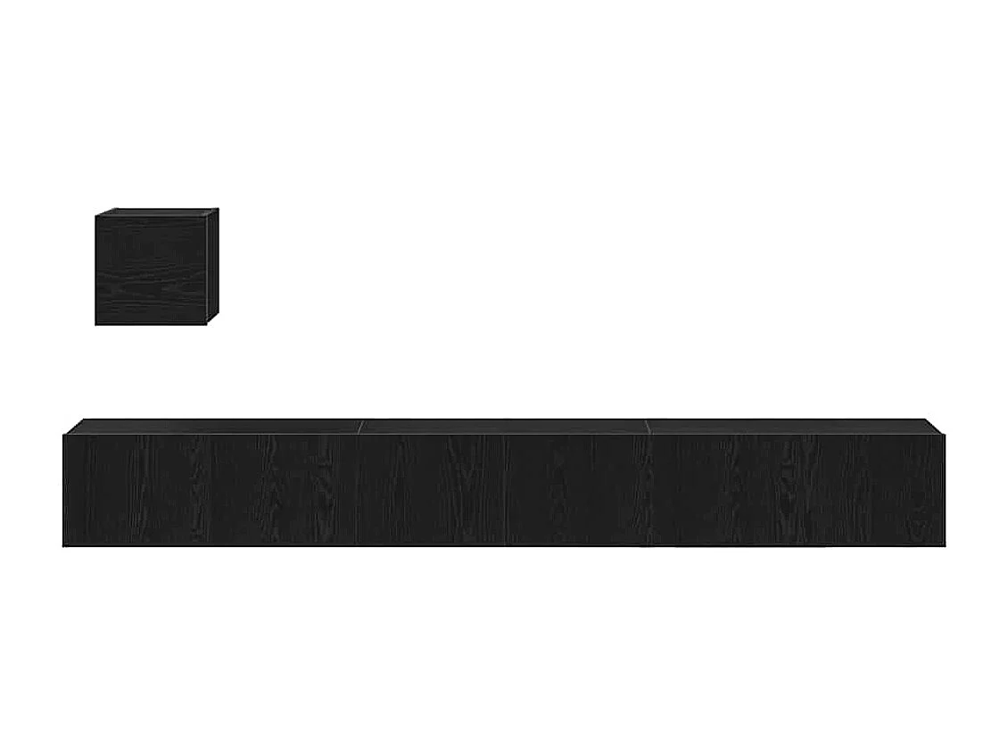 Ensemble meuble TV 4 pièces Chêne noir 80 x 30 x 30 cm