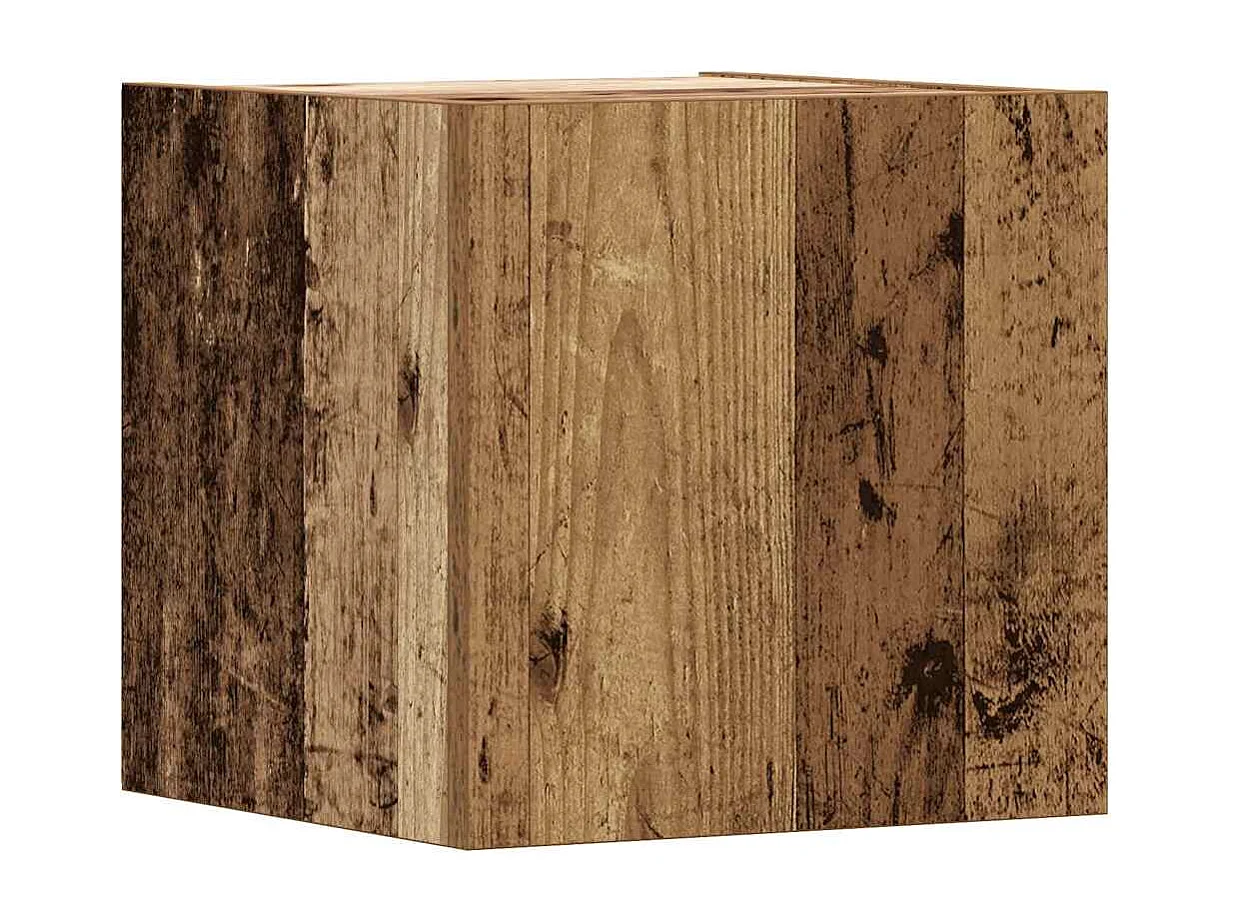 Ensemble de meuble TV mural 5 pièces vieux bois bois d'ingénierie