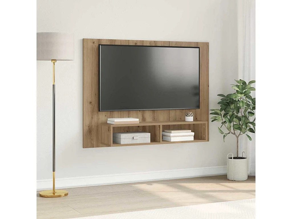 Mueble de TV de Pared Roble artisan 120 x 23.5 x 90 cm