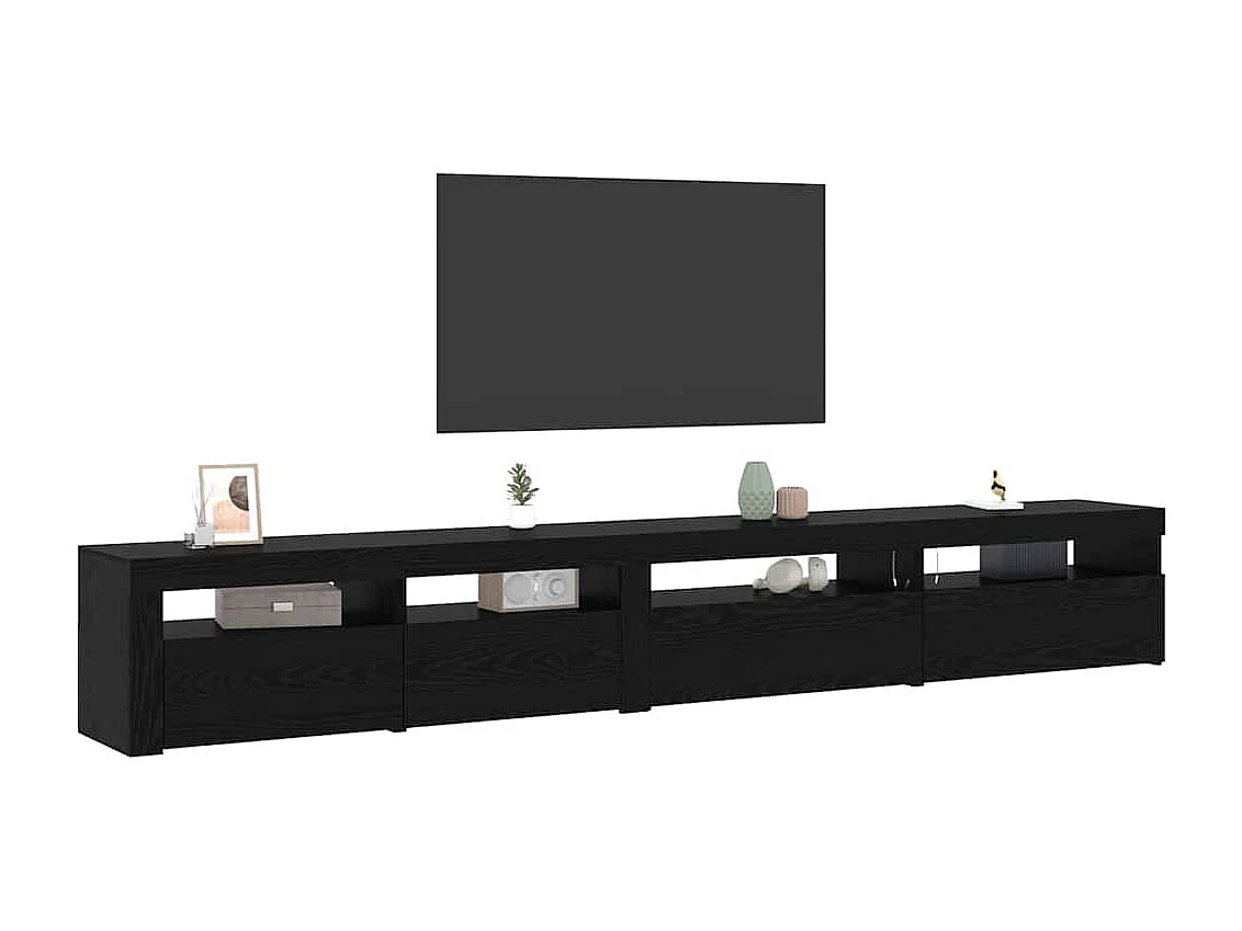 Ensemble de Meuble TV 3 pièces Chêne noir 270 x 35 x 40 cm