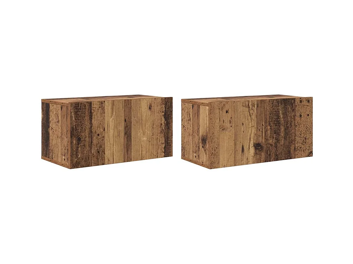 Ensemble meuble TV 4 pièces Bois ancien 60 x 30 x 30 cm