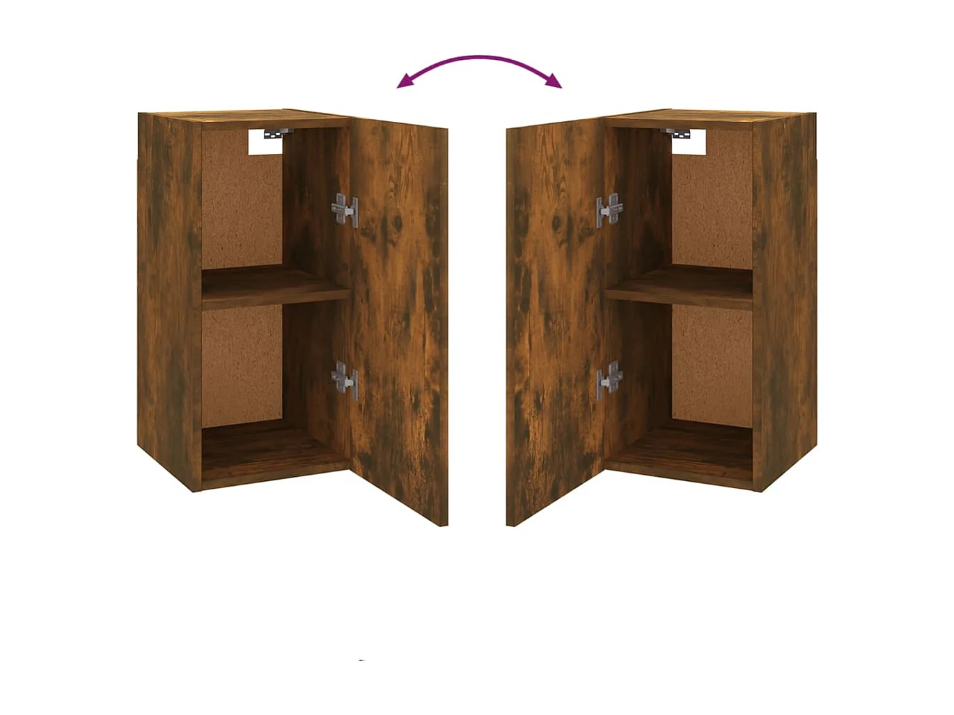 Set de muebles de TV 7 pzas madera contrachapada roble ahumado