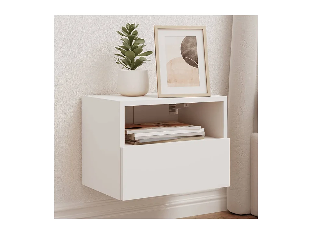 Meubles TV muraux 2 pièces blanc 40x30x30 cm bois d'ingénierie