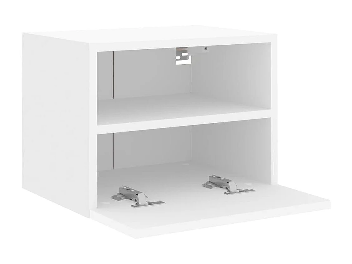 Meubles TV muraux 2 pièces blanc 40x30x30 cm bois d'ingénierie