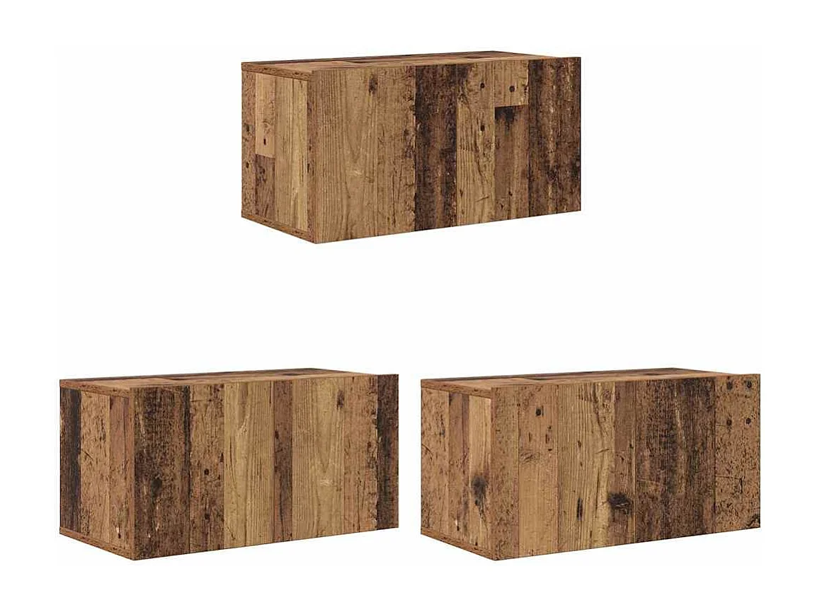 Ensemble meuble TV 8 pièces Bois ancien 60 x 30 x 30 cm