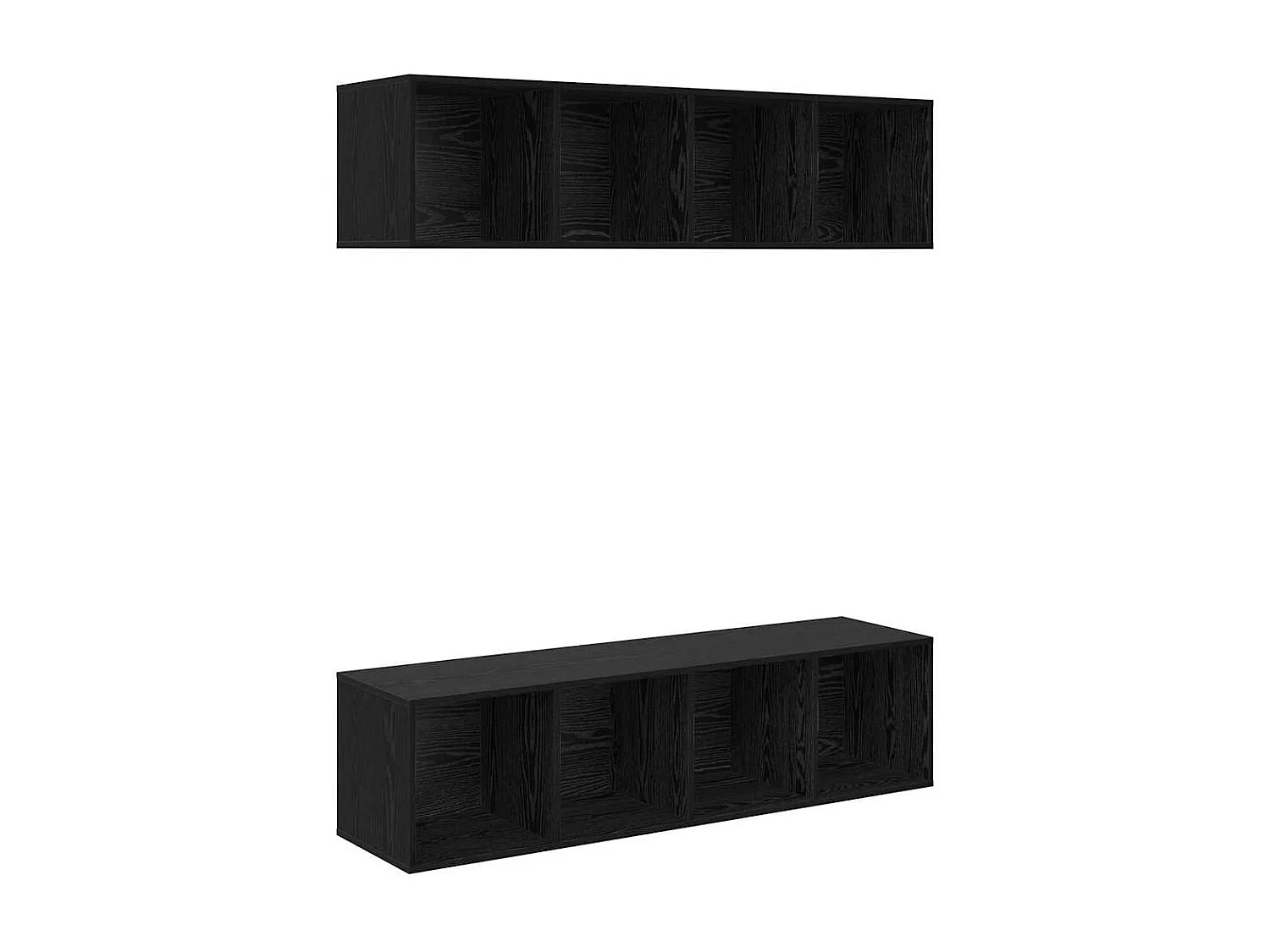 Ensemble meuble TV 2 pièces Chêne noir 37 x 37 x 142.5 cm