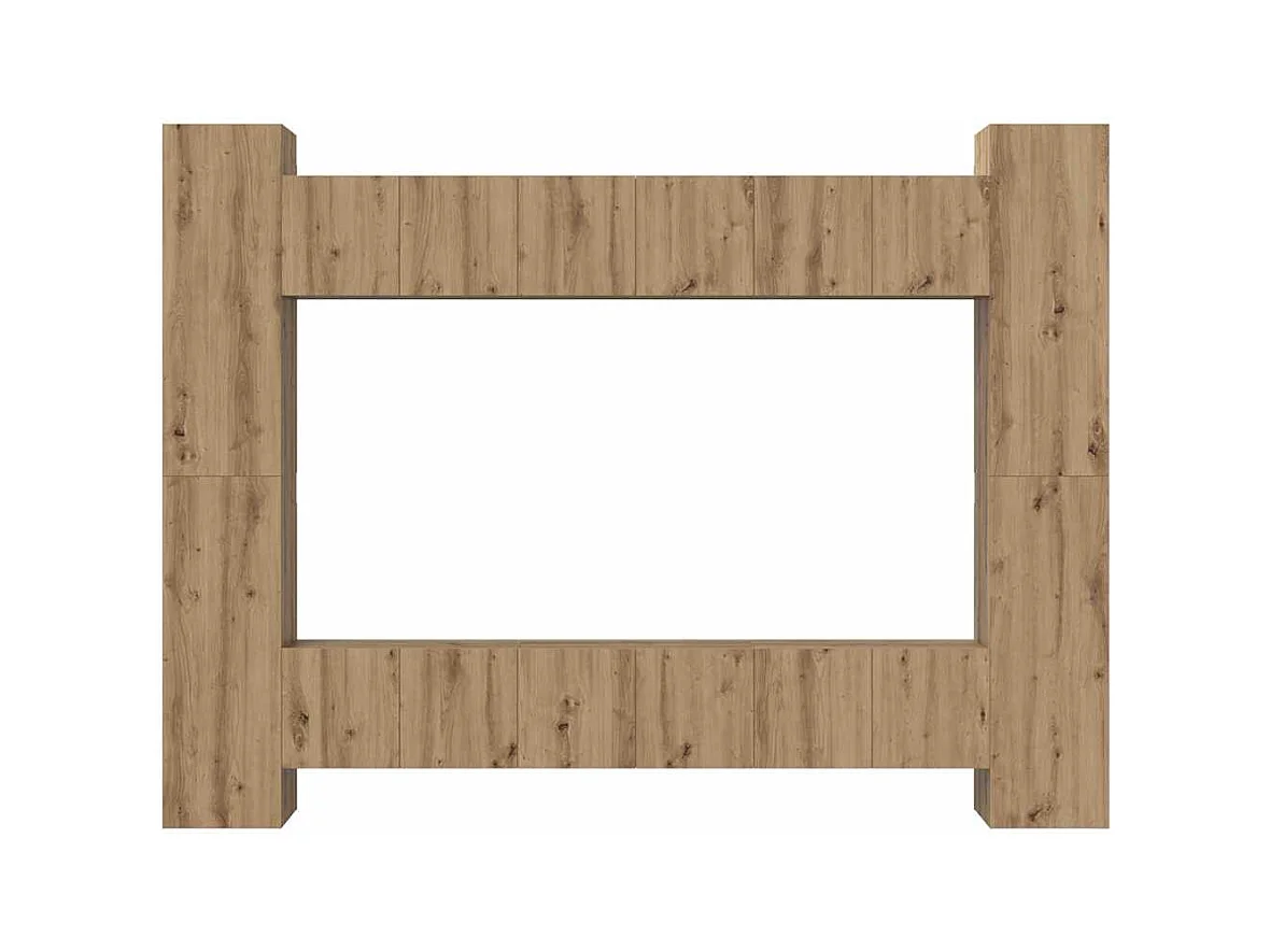 Ensemble meuble TV 10 pièces chêne artisanal 30,5 x 30 x 90 cm