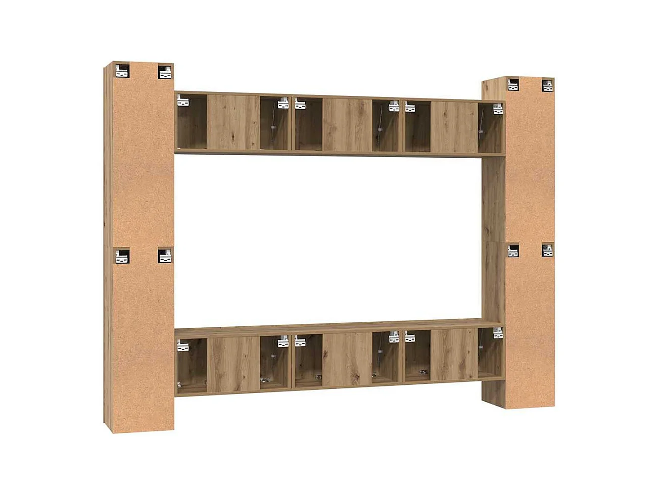 Ensemble meuble TV 10 pièces chêne artisanal 30,5 x 30 x 90 cm