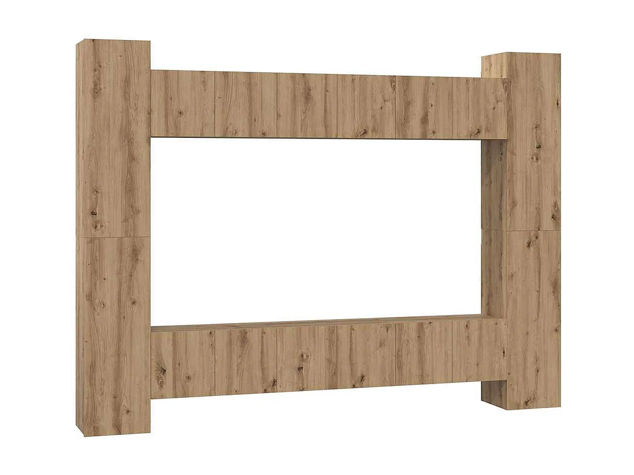 Ensemble meuble TV 10 pièces chêne artisanal 30,5 x 30 x 90 cm