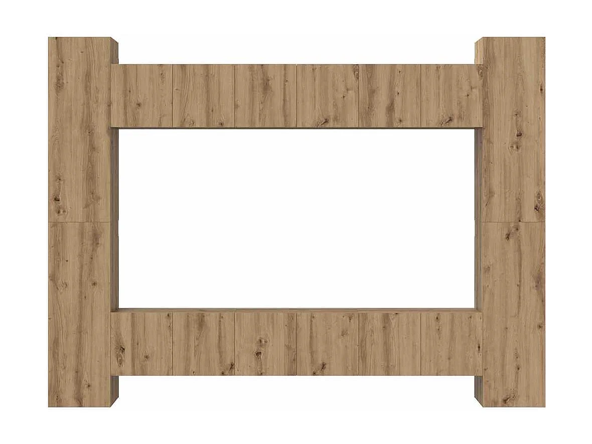 Ensemble meuble TV 10 pièces chêne artisanal 30,5 x 30 x 90 cm