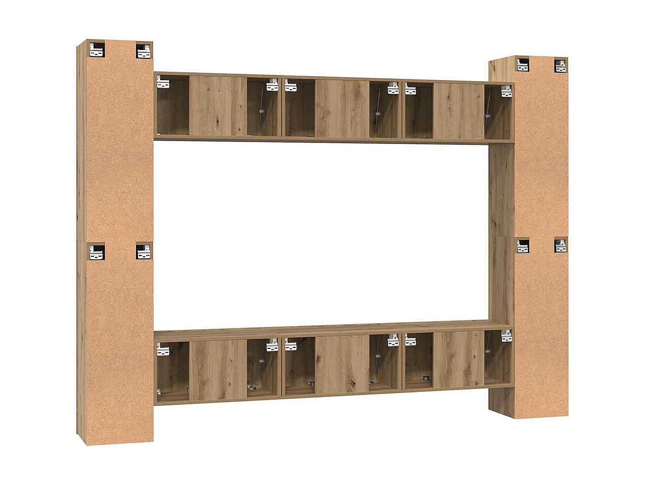 Ensemble meuble TV 10 pièces chêne artisanal 30,5 x 30 x 90 cm