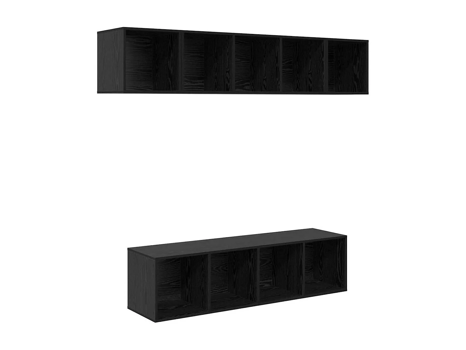 Ensemble meuble TV 4 pièces Chêne noir 37 x 37 x 142.5 cm