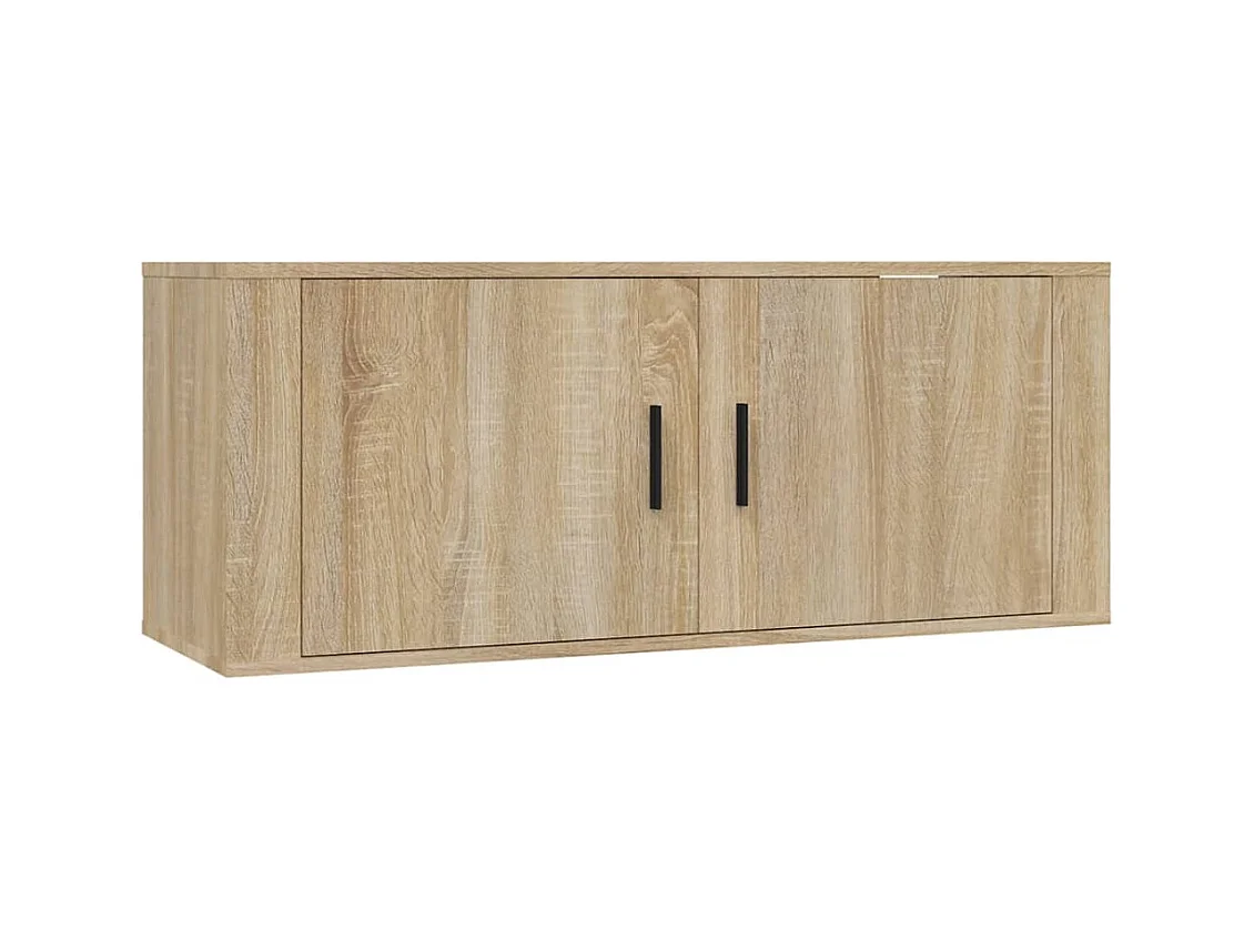 Meubles TV muraux 3 pièces chêne sonoma 100x34,5x40 cm