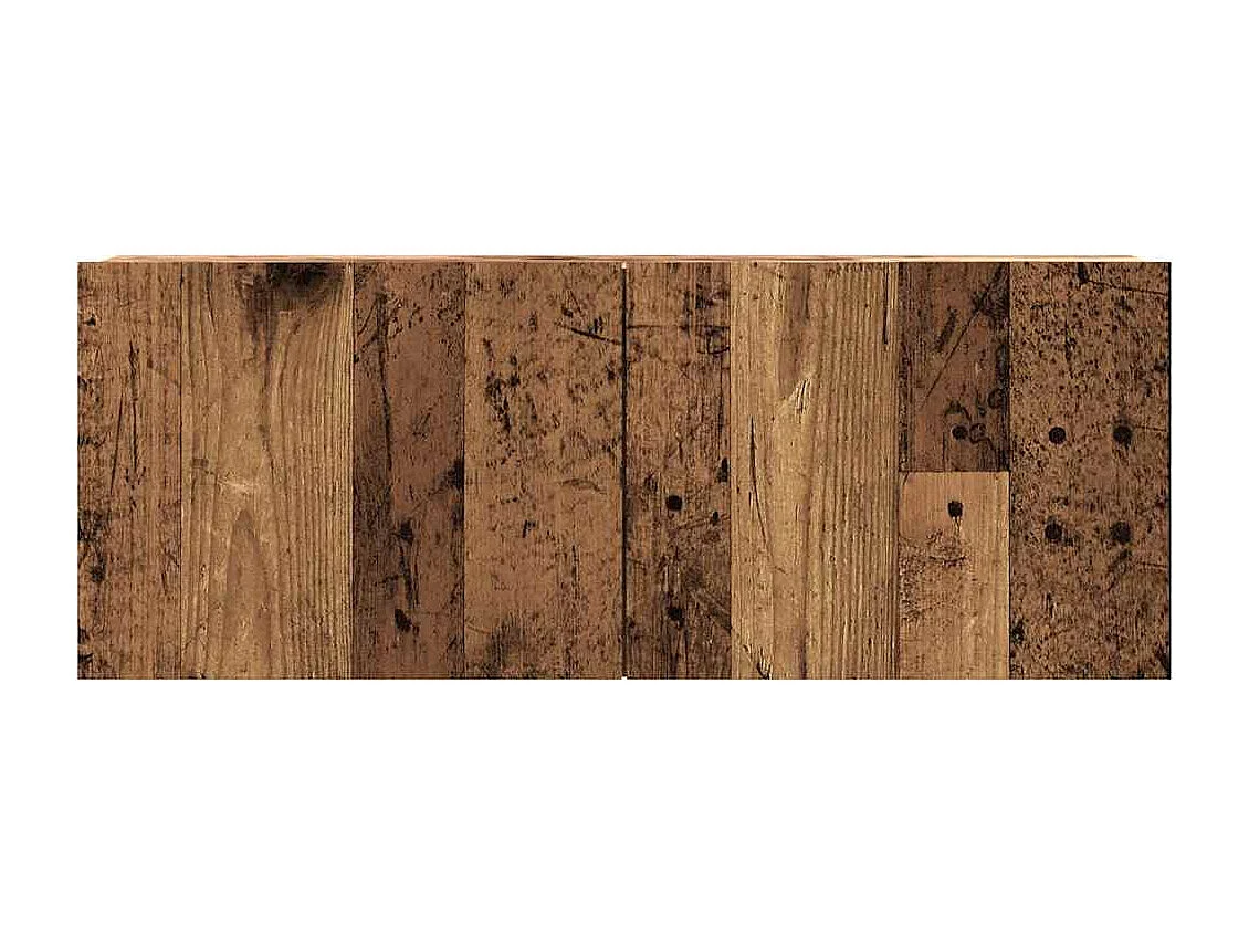 Meuble TV mural vieux bois 80x30x30 cm bois d'ingénierie