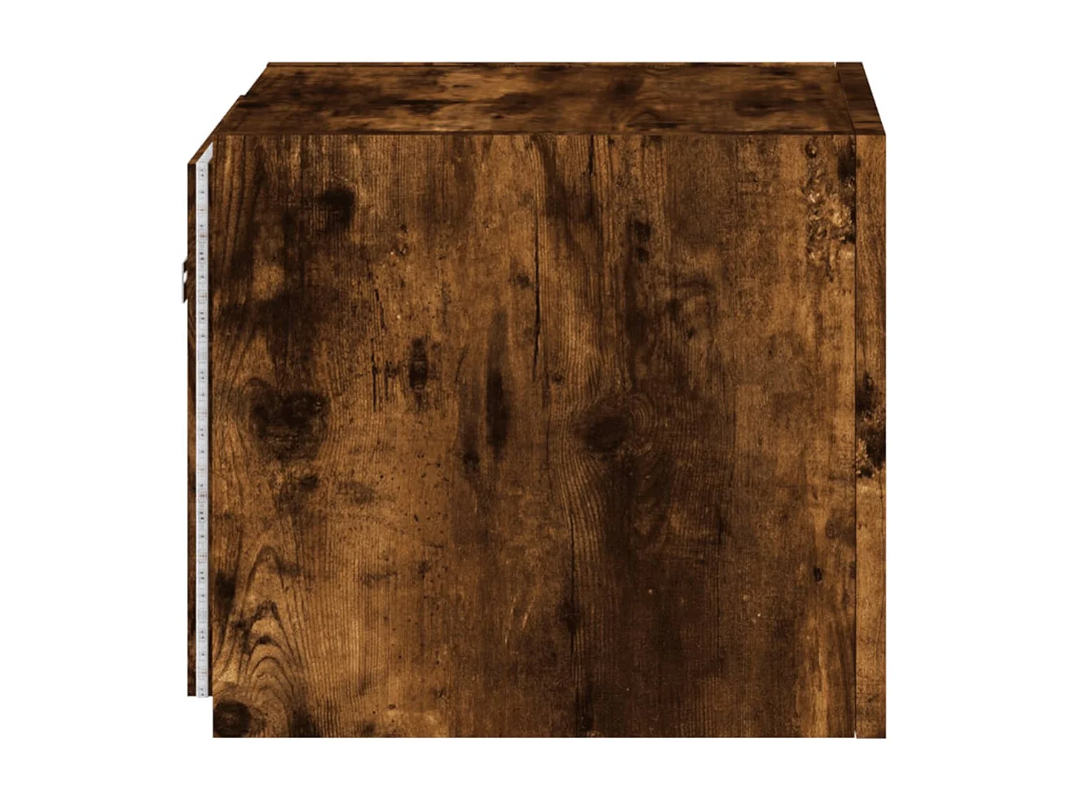 Meuble TV mural avec lumières LED chêne fumé 30,5x35x30 cm