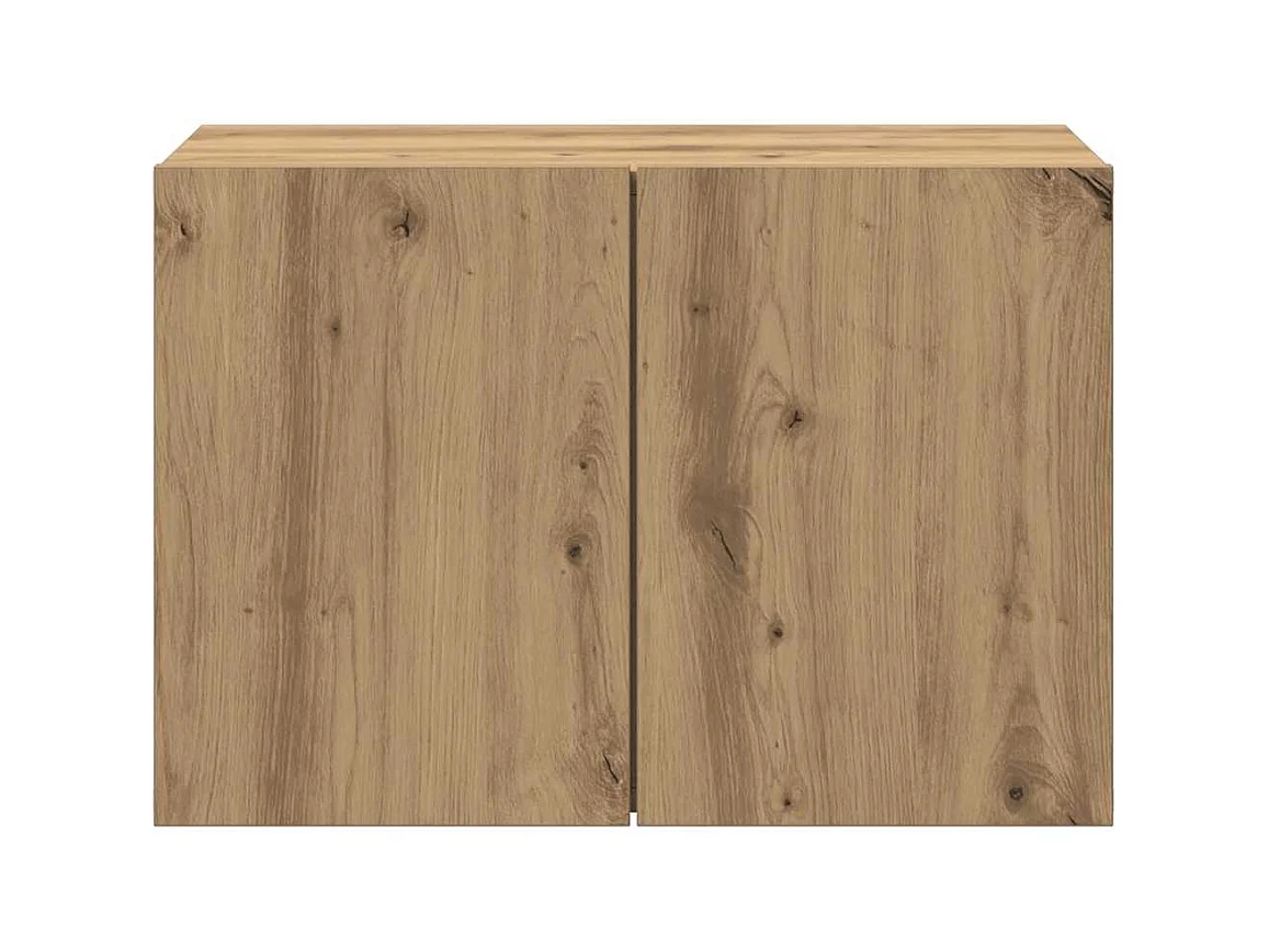 Meuble TV mural chêne artisanal 60x30x41 cm