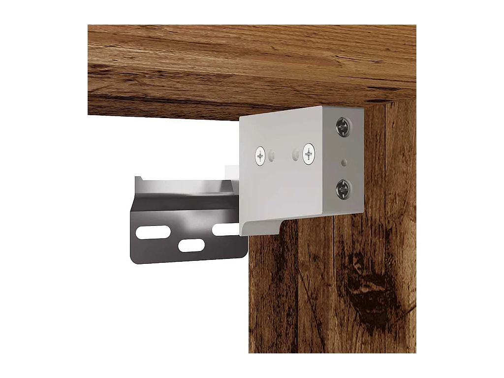 Meuble TV mural vieux bois 120x30x30 cm bois d'ingénierie