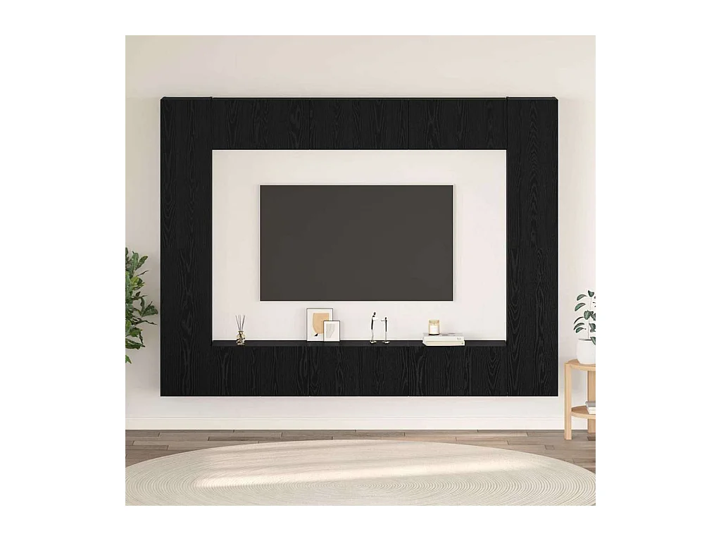 Ensemble meuble TV 10 pièces Chêne noir Moyen 30,5 x 30 x 90 cm