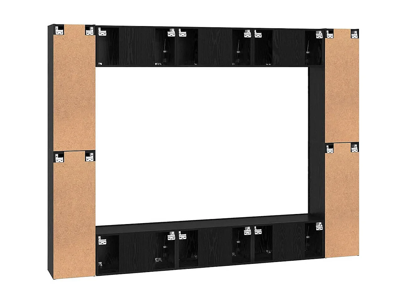 Ensemble meuble TV 10 pièces Chêne noir Moyen 30,5 x 30 x 90 cm