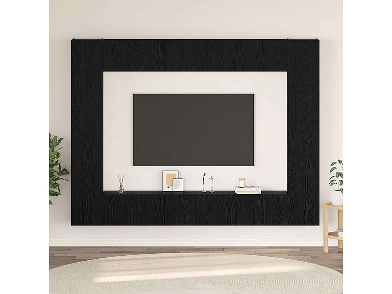 Ensemble meuble TV 10 pièces Chêne noir Moyen 30,5 x 30 x 90 cm