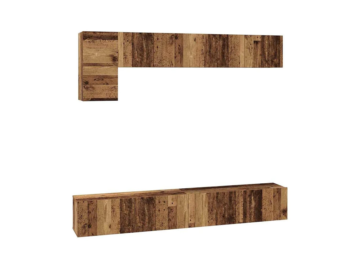 Ensemble meuble TV 5 pièces Bois ancien 100 x 30 x 30 cm