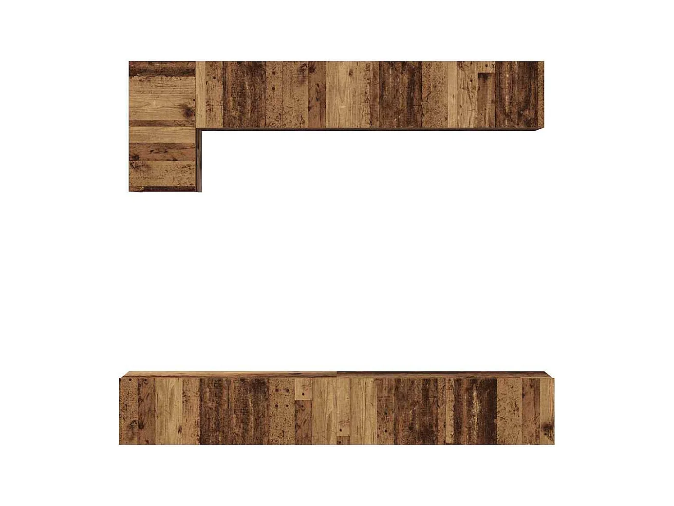 Ensemble meuble TV 5 pièces Bois ancien 100 x 30 x 30 cm