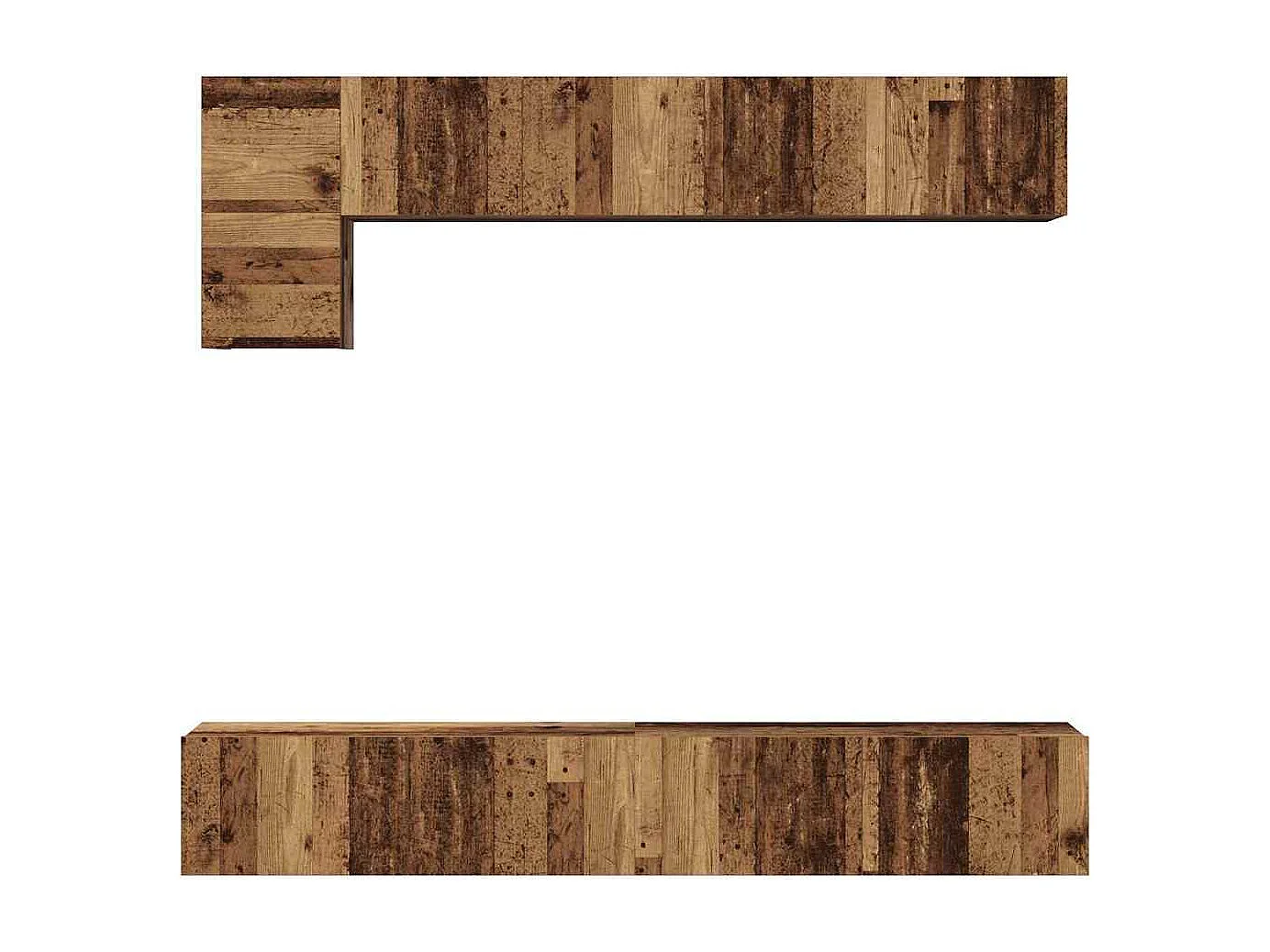 Ensemble meuble TV 5 pièces Bois ancien 100 x 30 x 30 cm