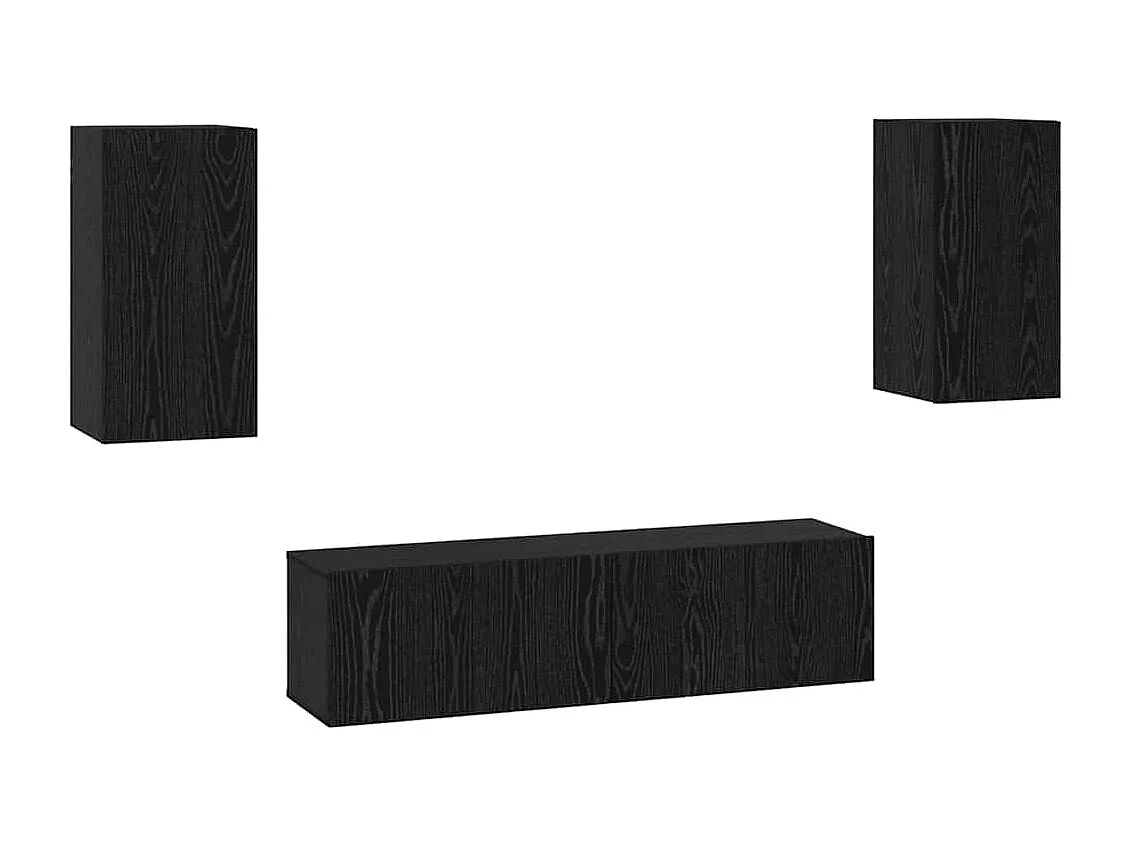 Ensemble meuble TV 4 pièces Chêne noir Moyen 30.5 x 30 x 60 cm