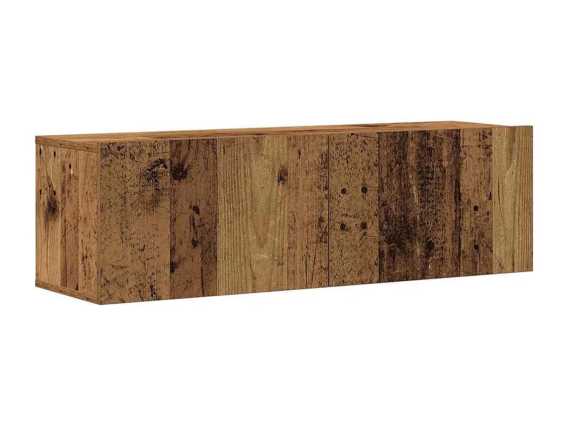 Muebles de TV de pared 3 uds madera vieja madera de ingeniería