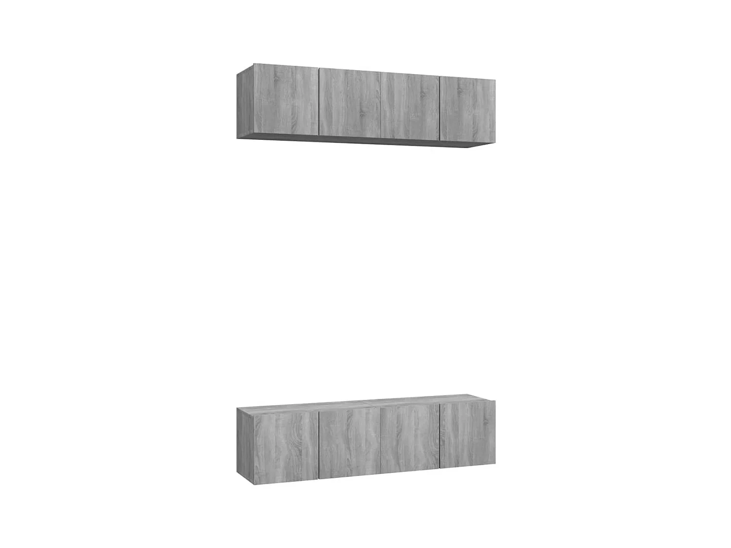 Meubles TV muraux 4pièces Sonoma gris 60x30x30cm Bois d'ingénierie