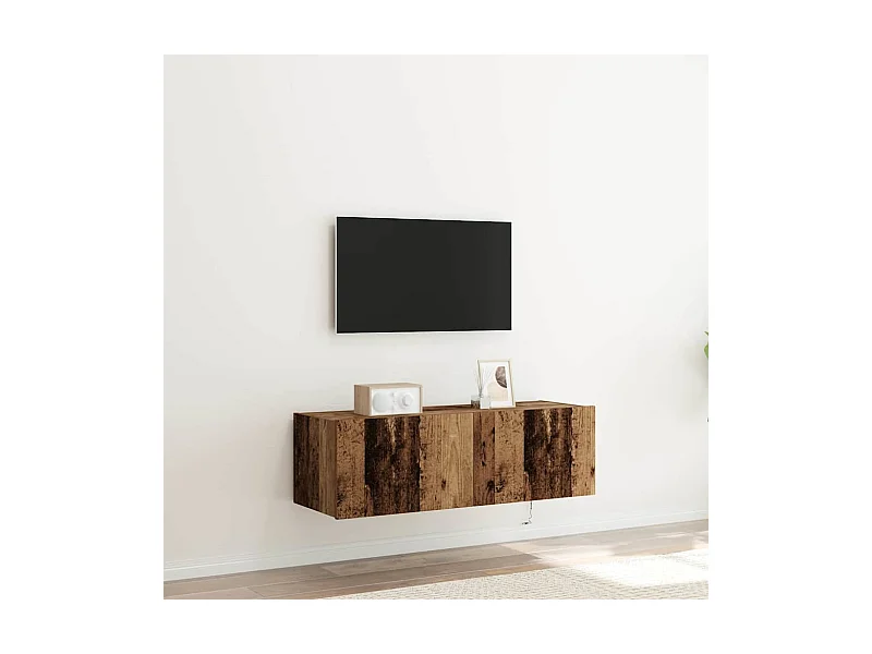 Meuble TV mural Bois ancien 100 x 35 x 31 cm Bois d'ingénierie