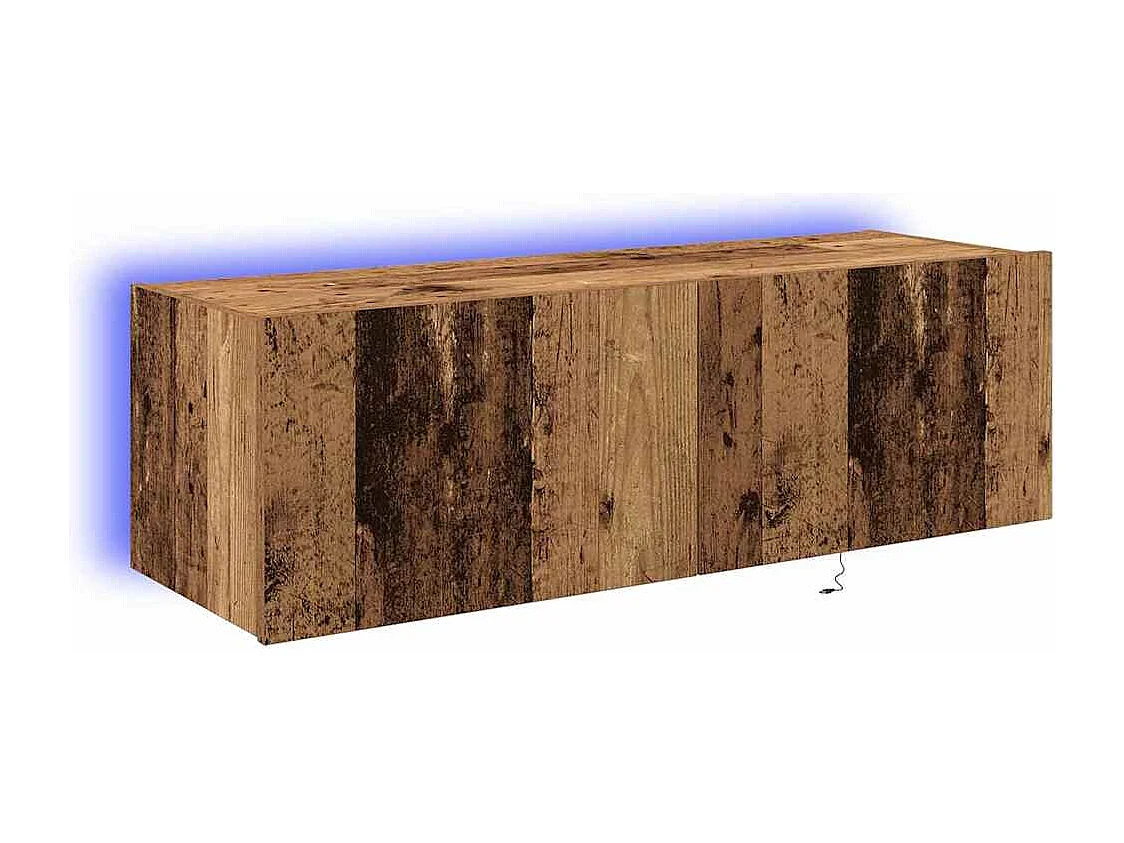 Meuble TV mural Bois ancien 100 x 35 x 31 cm Bois d'ingénierie