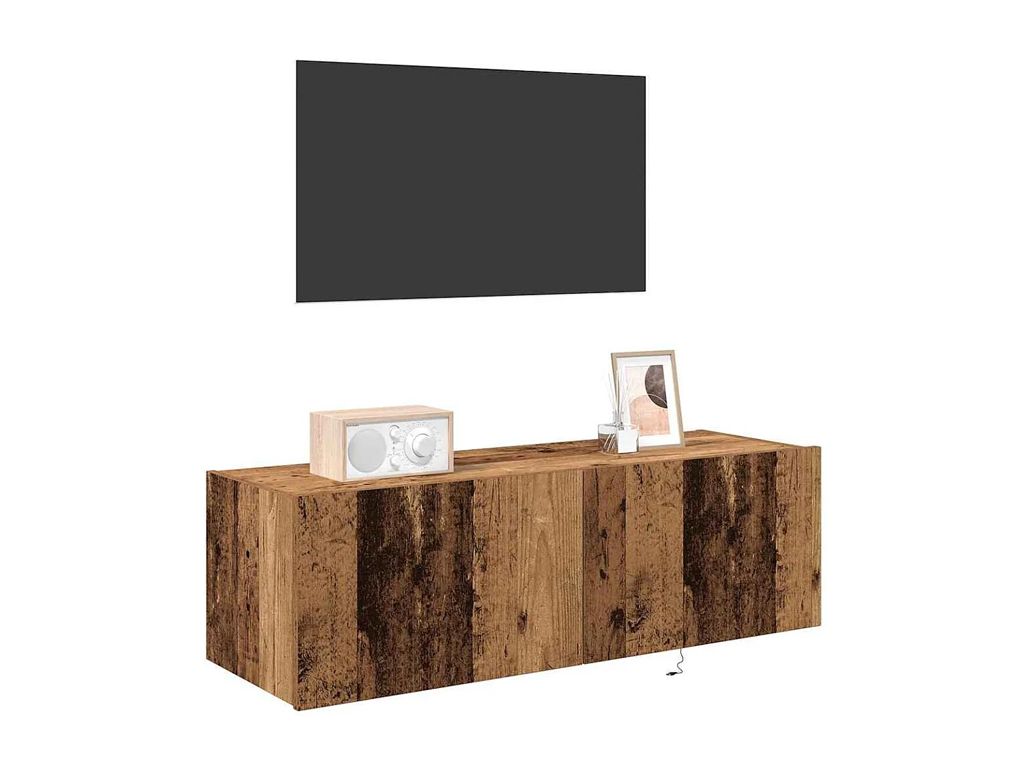 Meuble TV mural Bois ancien 100 x 35 x 31 cm Bois d'ingénierie