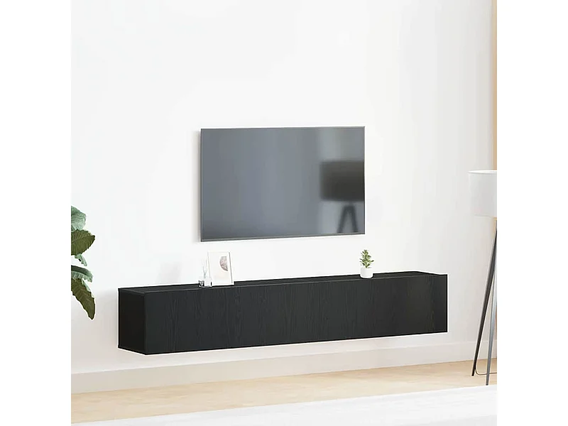 Conjunto de móvel de TV 2 pcs Carvalho preto 100 x 30 x 30 cm