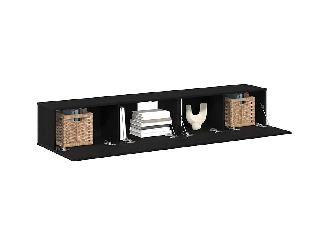 Ensemble meuble TV 2 pièces Chêne noir 100 x 30 x 30 cm