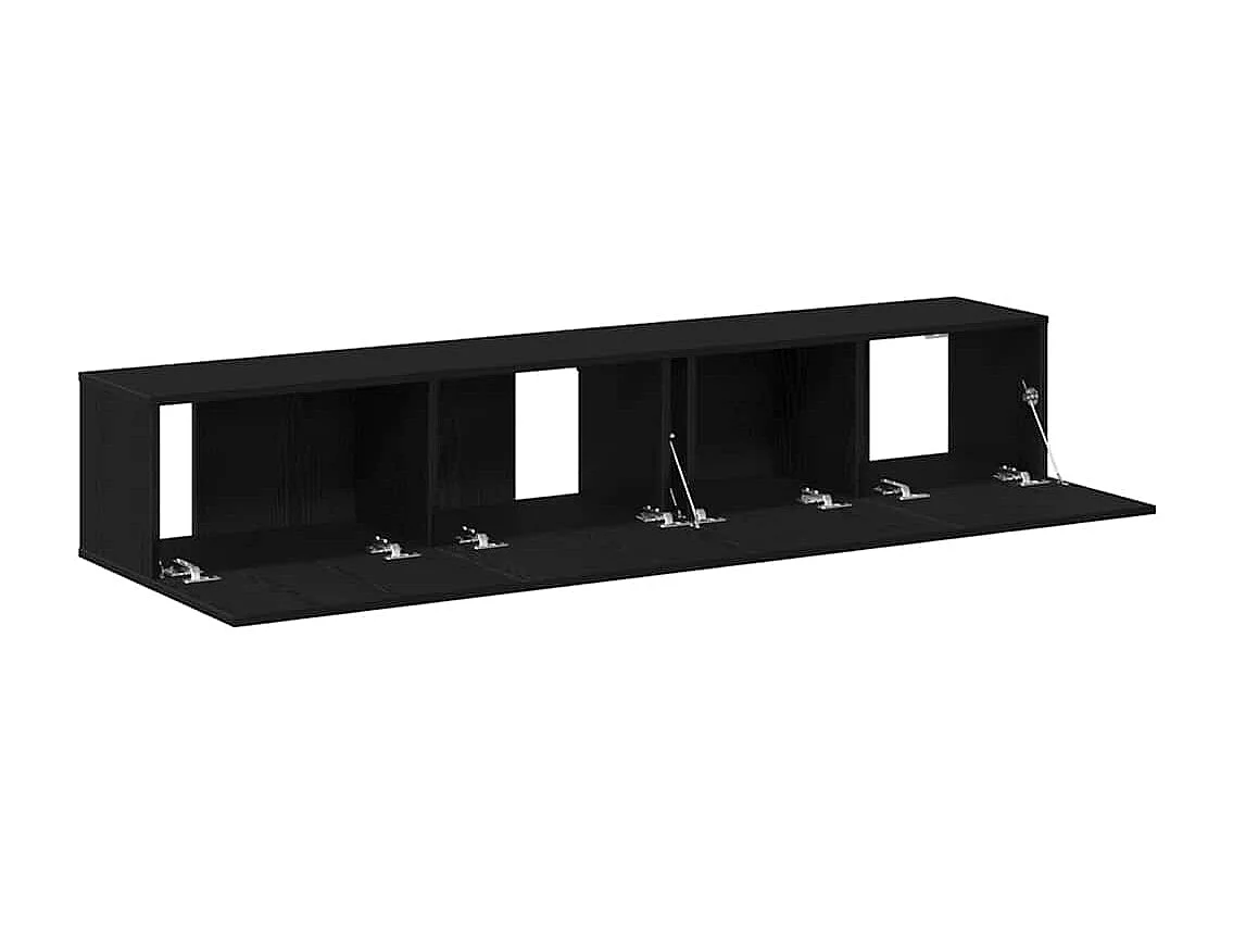 Conjunto de móvel de TV 2 pcs Carvalho preto 100 x 30 x 30 cm