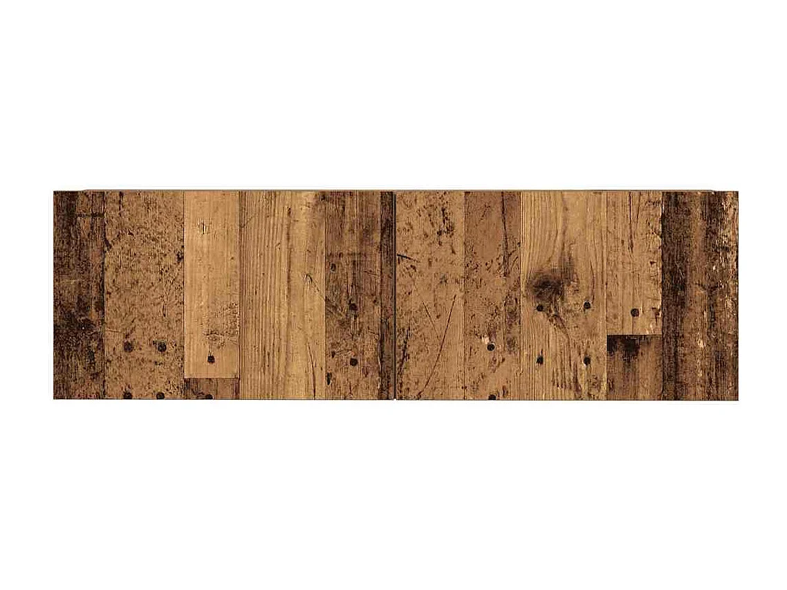 Conjunto de mueble de TV 7 piezas montado la pared madera vieja