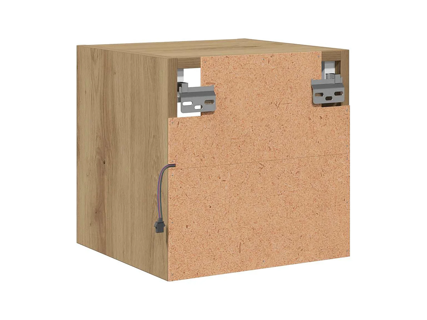 Meuble TV mural avec lumières LED chêne artisanal 30x28,5x30 cm