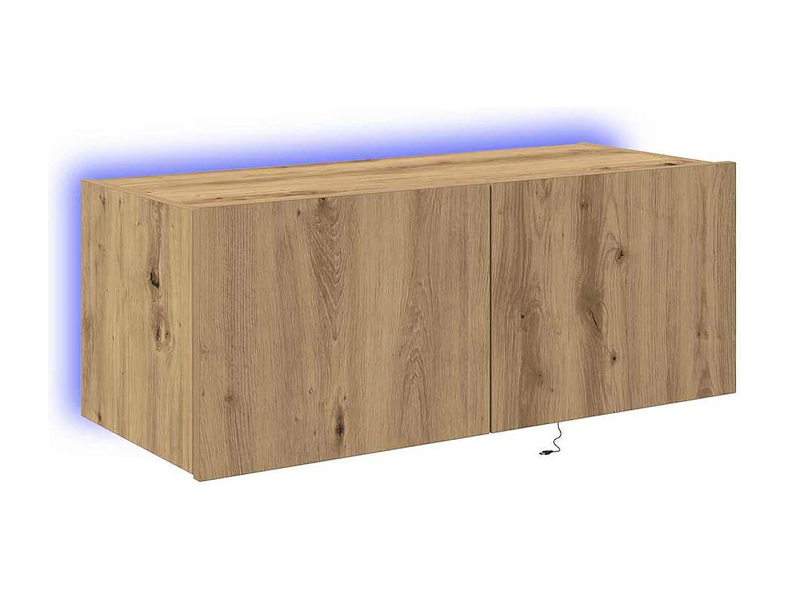 Meuble TV mural Montage mural chêne artisanal 80 x 35 x 31 cm