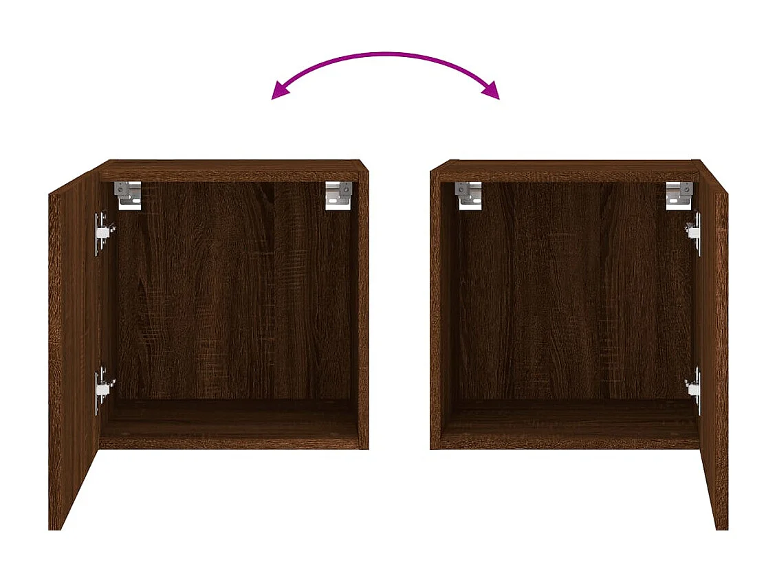 Meuble TV mural chêne marron 40,5x30x40 cm bois d'ingénierie