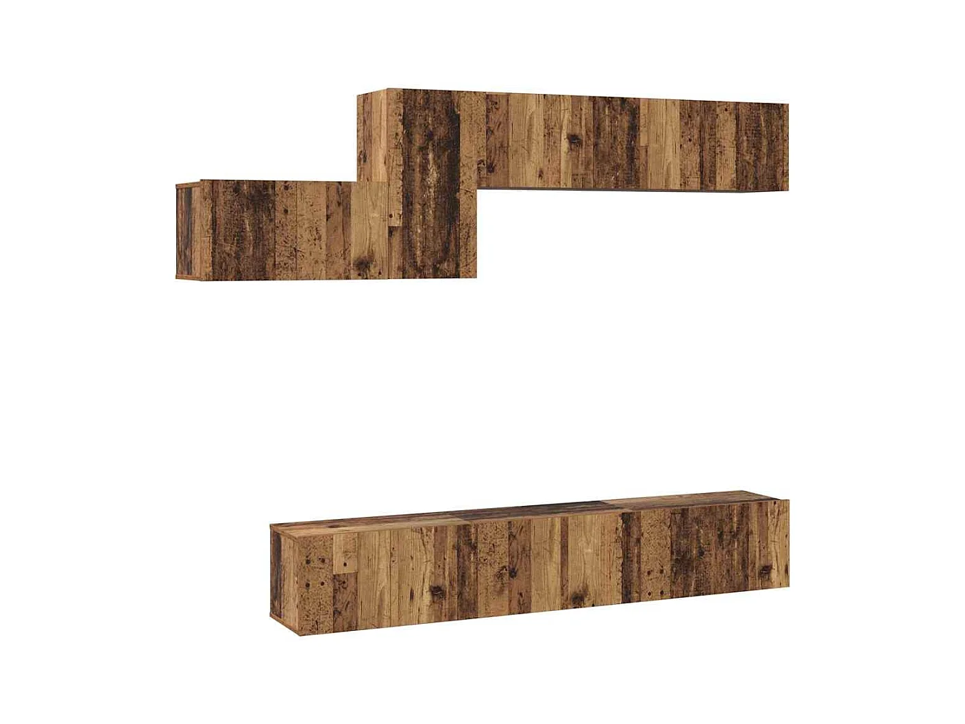 Ensemble meuble TV 7 pièces Bois ancien 60 x 30 x 30 cm