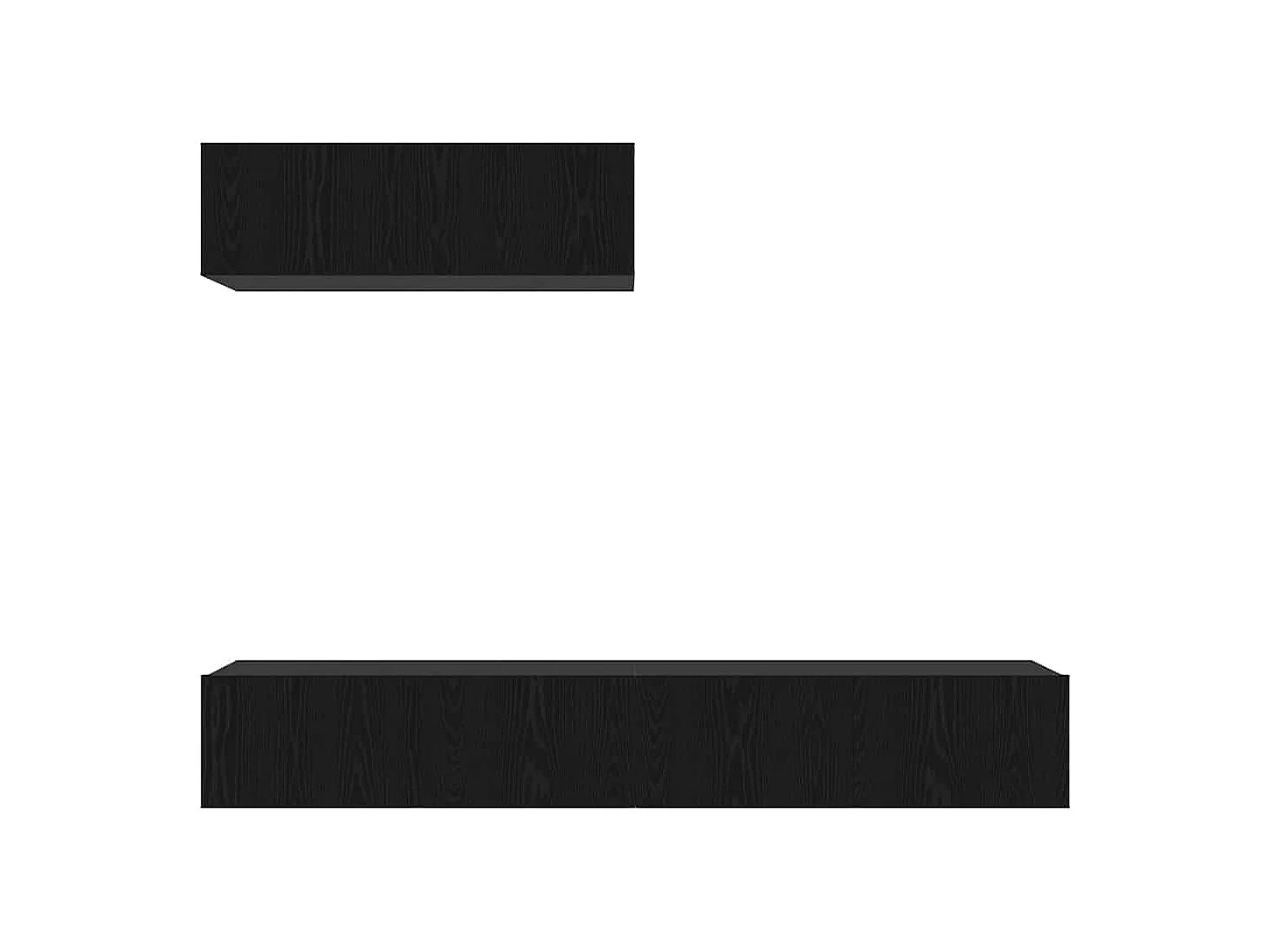 Ensemble de meuble TV 3 pièces Chêne noir 200 x 30 x 30 cm