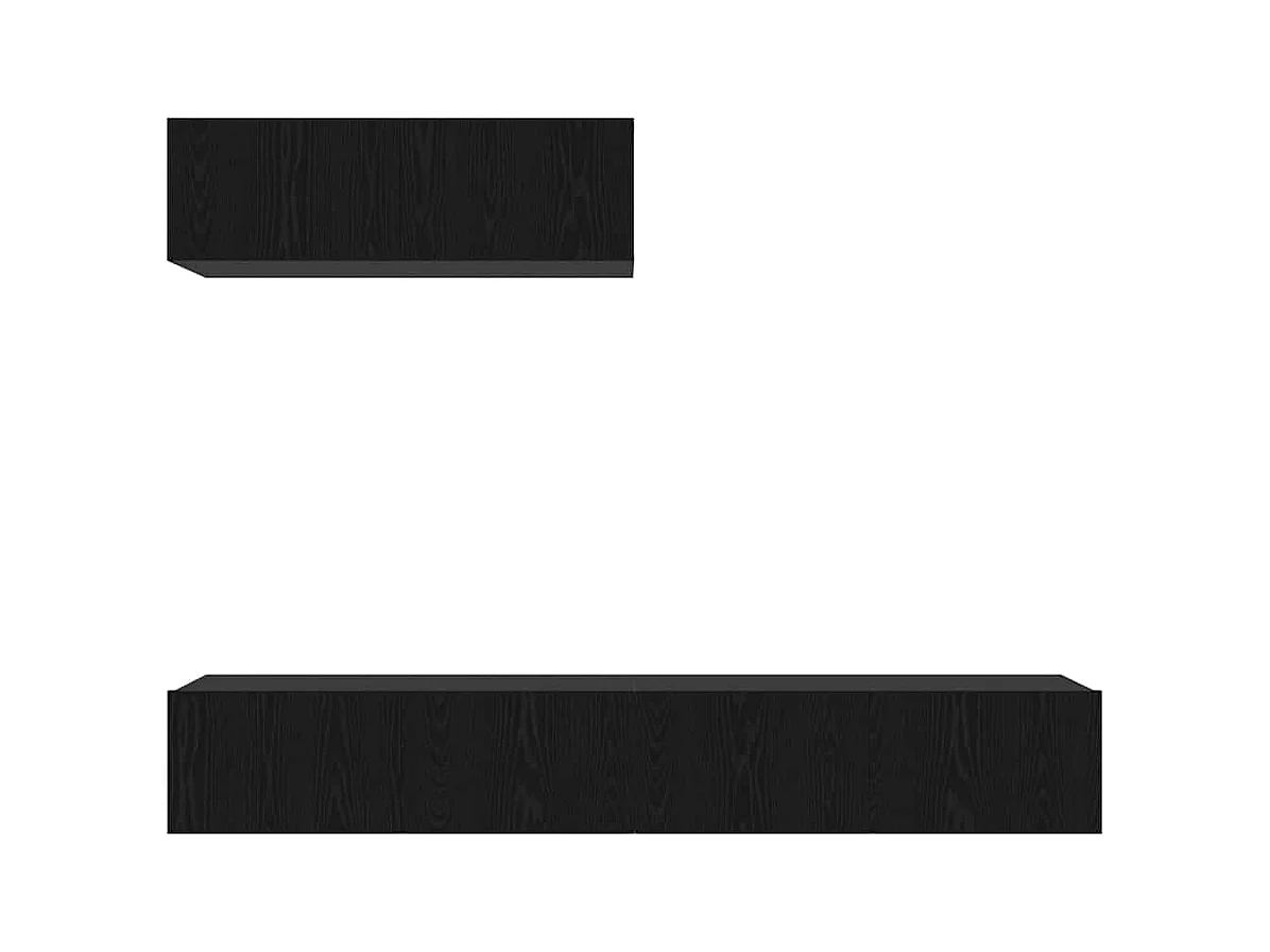 Ensemble de meuble TV 3 pièces Chêne noir 200 x 30 x 30 cm