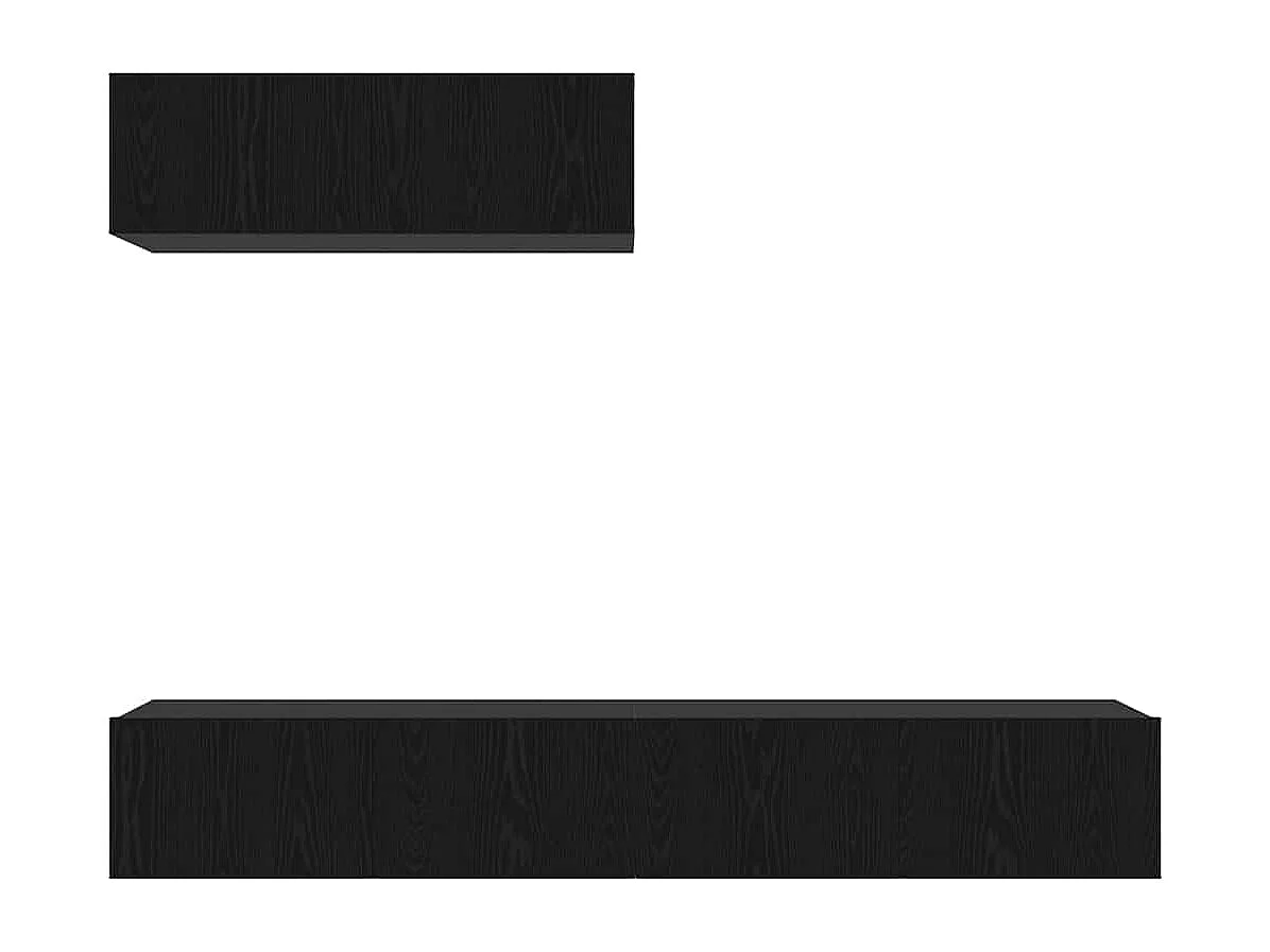 Ensemble de meuble TV 3 pièces Chêne noir 200 x 30 x 30 cm