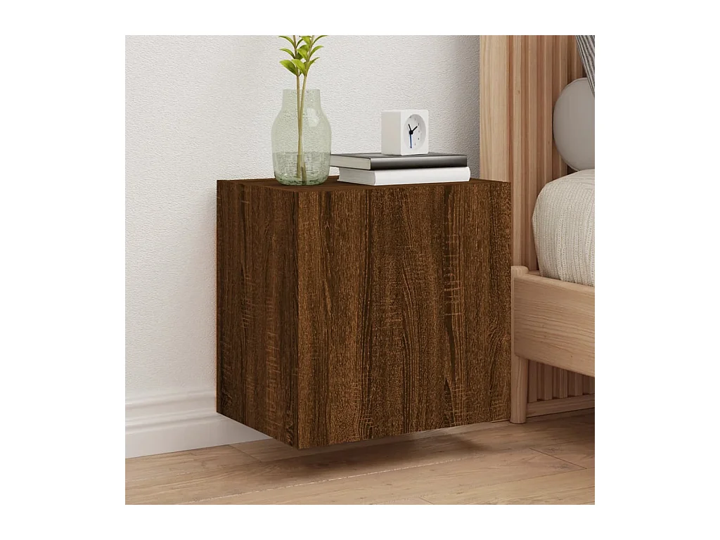 Meubles TV muraux 2 pièces chêne marron 40,5x30x40 cm