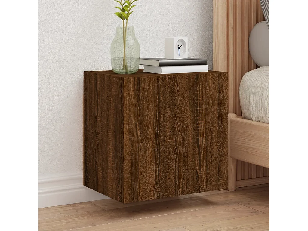 Meubles TV muraux 2 pièces chêne marron 40,5x30x40 cm