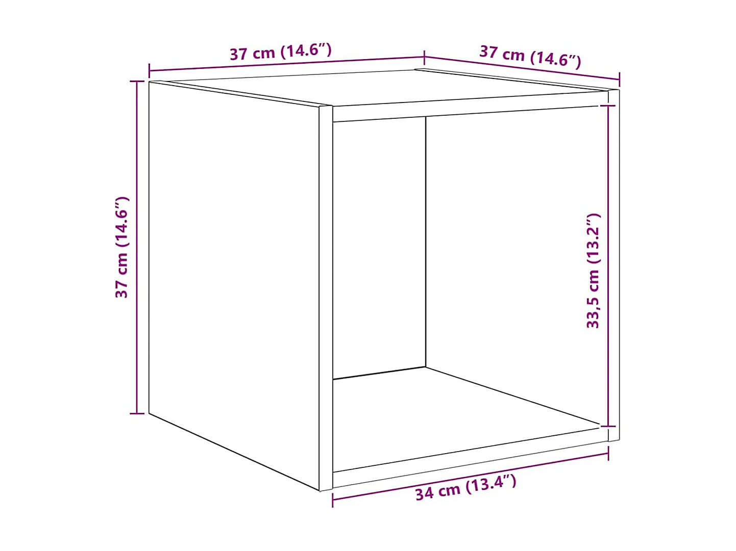 Tv-meubelset 4 pcs Zwart eiken 37 x 37 x 72 cm Bewerkt hout