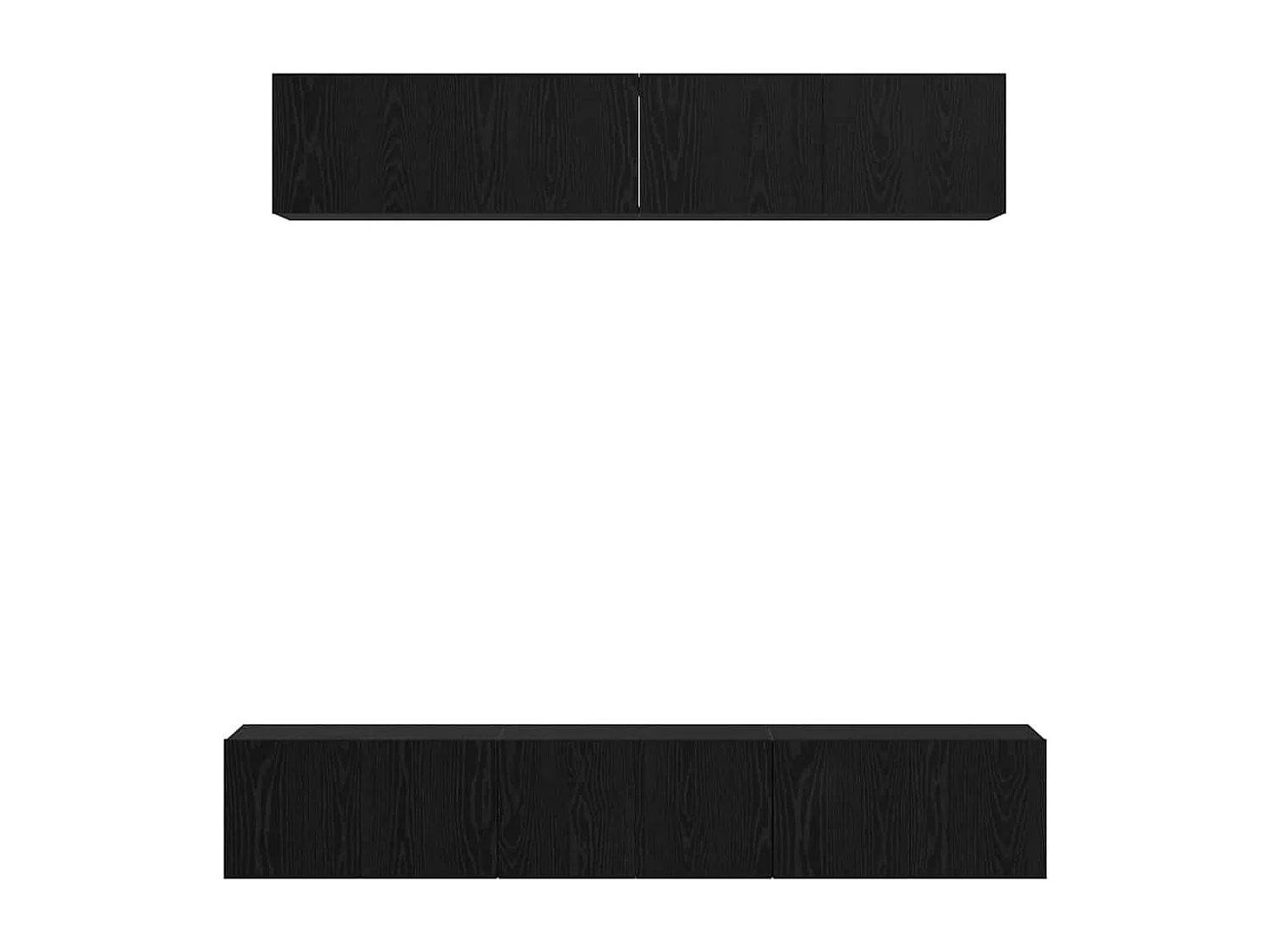 Ensemble meuble TV 5 pièces Chêne noir 100 x 30 x 30 cm