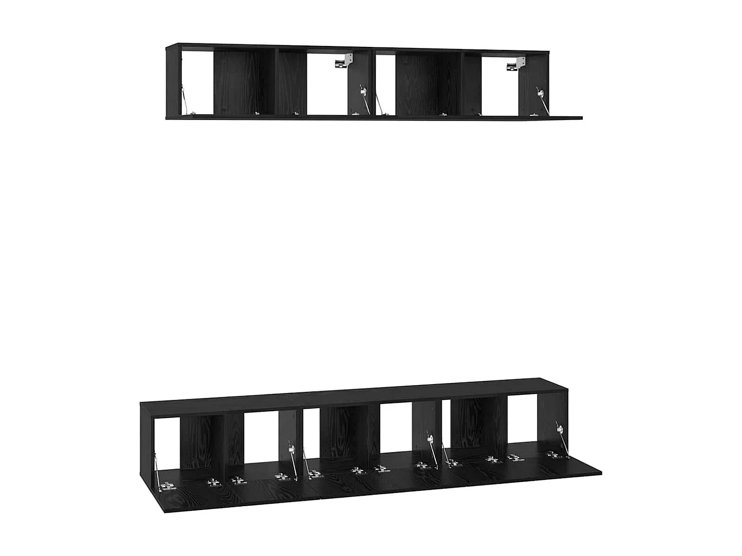 Ensemble meuble TV 5 pièces Chêne noir 100 x 30 x 30 cm